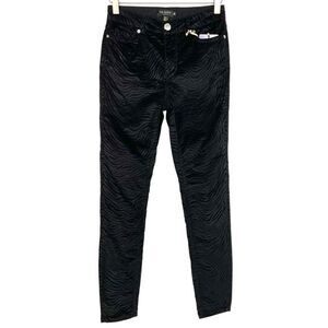 Ted Baker Black Zebra Printed Corduroy Skinny Jeans 25 New